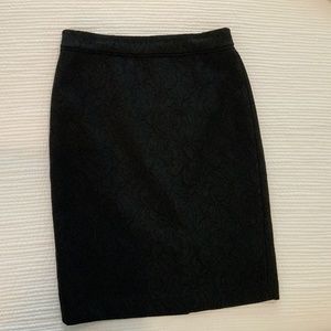 Ann Taylor Black Lace Pencil Skirt